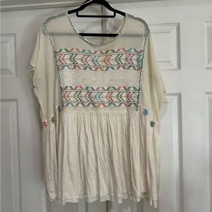Free People Mesh Jersey Tunic Size Large